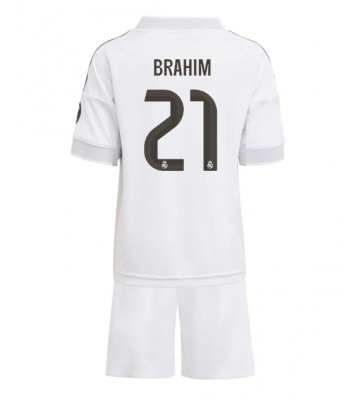 Real Madrid Brahim Diaz #21 Replik Heimtrikot Kinder 2025-26 Kurzarm (+ Kurze Hosen)
